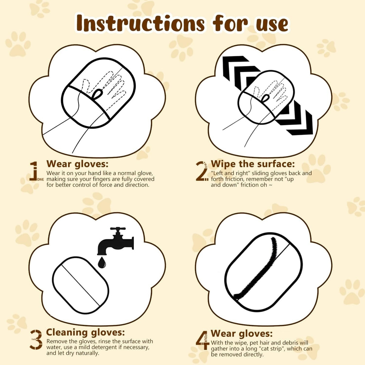 ⏳2025 New-Save 50%✨️Pet hair remover Electrostatic gloves