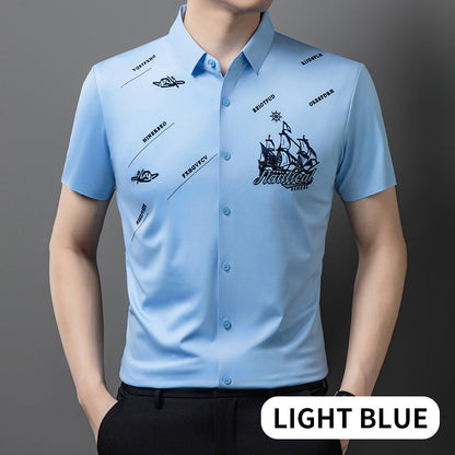 Men's Business Short Sleeves Button Down Shirt