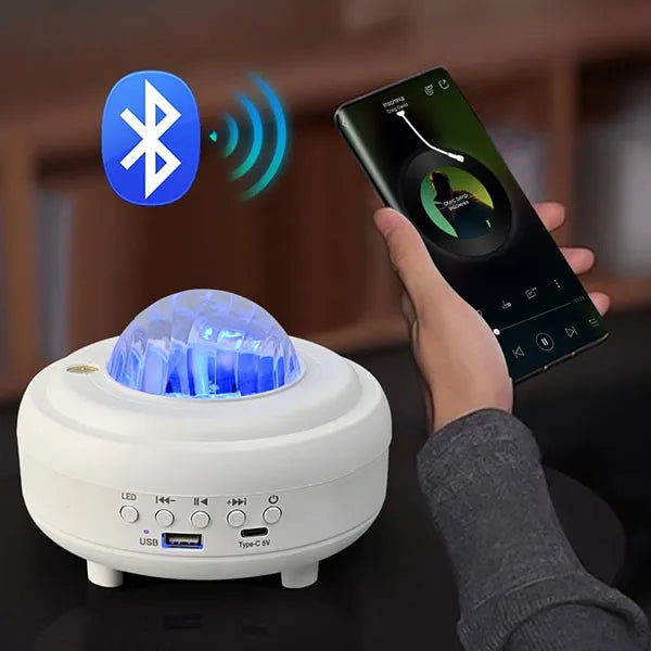 Not only projects the Northern Lights, but also plays music, your exclusive party gadget!