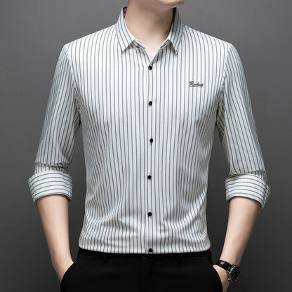 Chemise à rayures classiques pour hommes