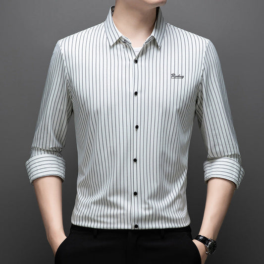 Chemise à rayures classiques pour hommes