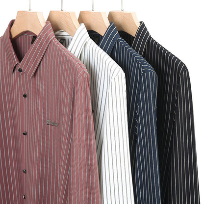 Chemise à rayures classiques pour hommes