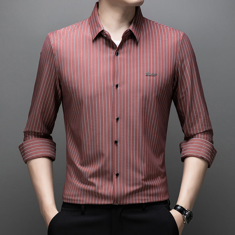 Chemise à rayures classiques pour hommes