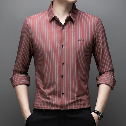 Chemise à rayures classiques pour hommes