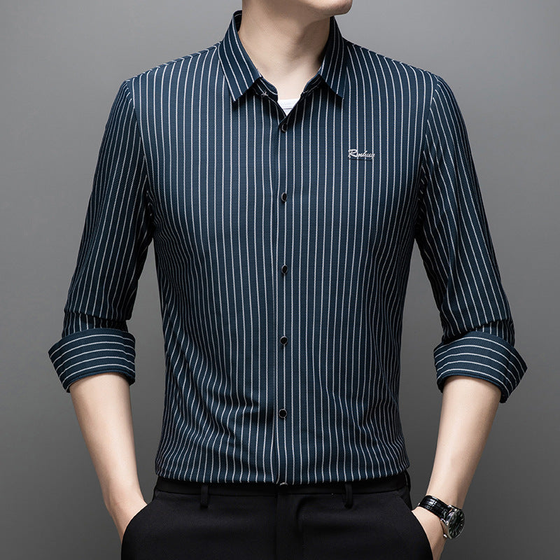 Chemise à rayures classiques pour hommes