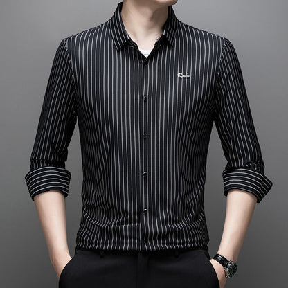 Chemise à rayures classiques pour hommes