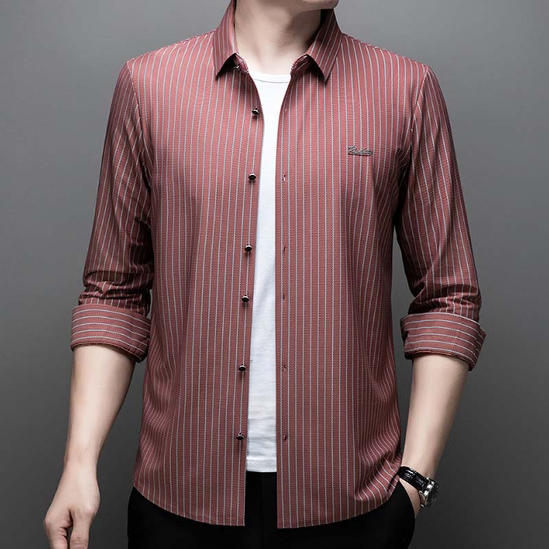 Chemise à rayures classiques pour hommes