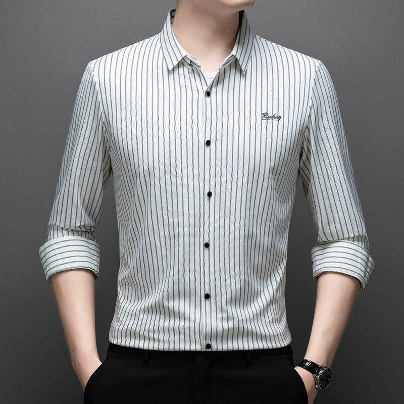 Chemise à rayures classiques pour hommes