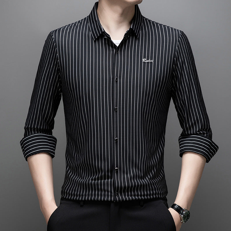 Chemise à rayures classiques pour hommes