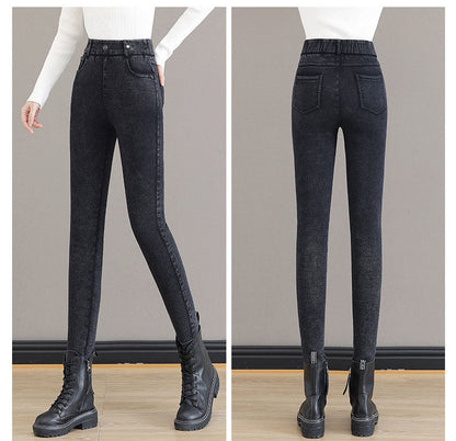 🔥HOT SALE 50% OFF💕Women's High Waist Slim Stretch Warm Skinny Jeans