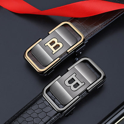 🔥Hot Sale🔥Men's Crocodile-Patterned Automatic Buckle Belt（50% OFF）