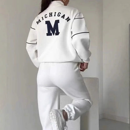 ✨Winter Offer💖Casual Line Sweatshirt 2-Piece Set