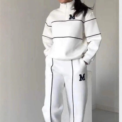 ✨Winter Offer💖Casual Line Sweatshirt 2-Piece Set