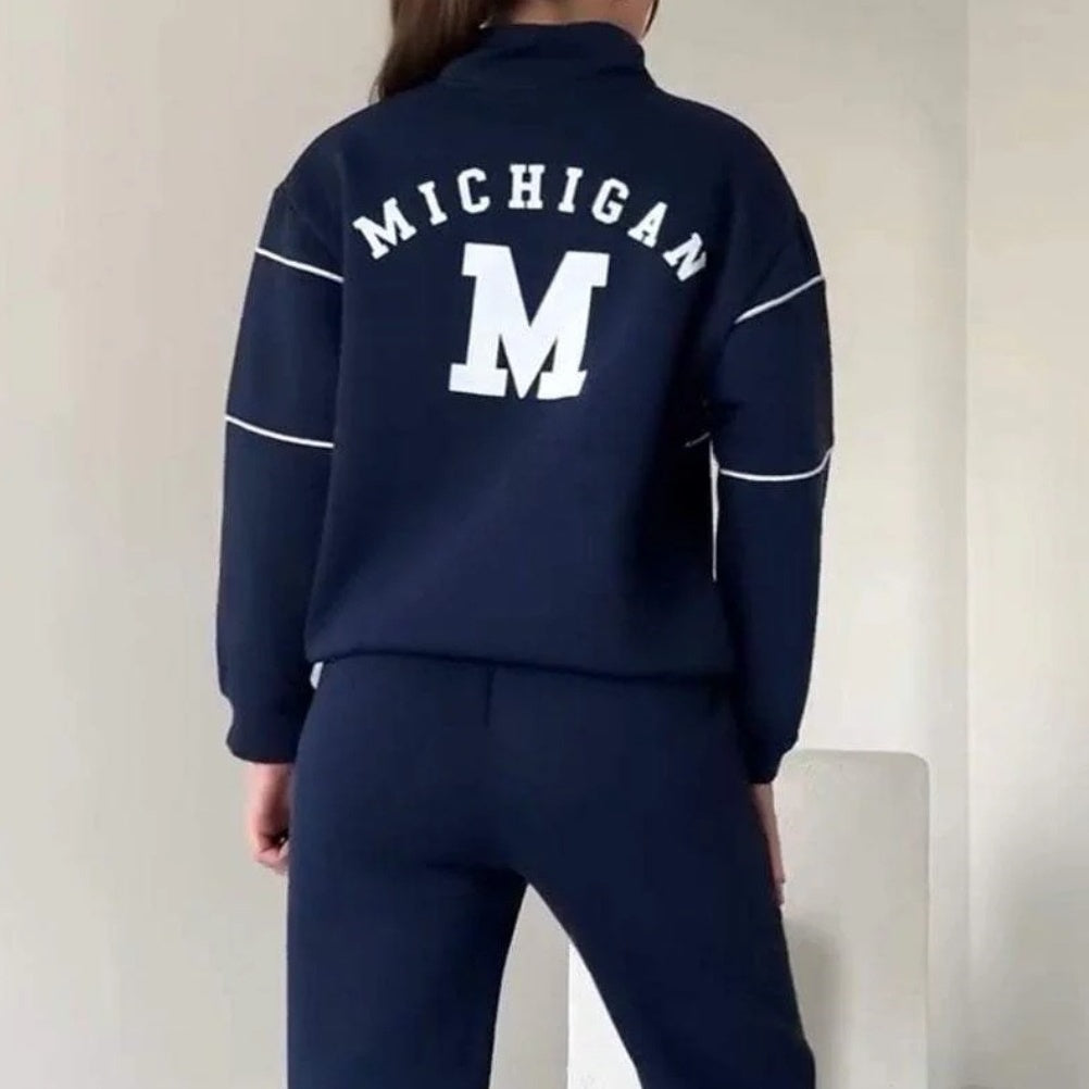✨Winter Offer💖Casual Line Sweatshirt 2-Piece Set