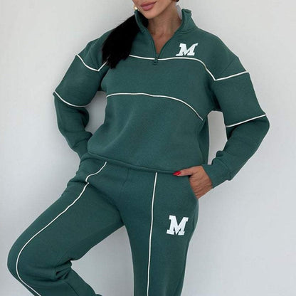 ✨Winter Offer💖Casual Line Sweatshirt 2-Piece Set