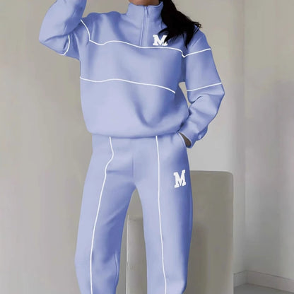 ✨Winter Offer💖Casual Line Sweatshirt 2-Piece Set