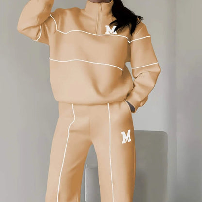 ✨Winter Offer💖Casual Line Sweatshirt 2-Piece Set