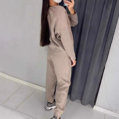 🔥LAST DAY 60% OFF✨Women's Crew Neck Top & Drawstring Pants Set