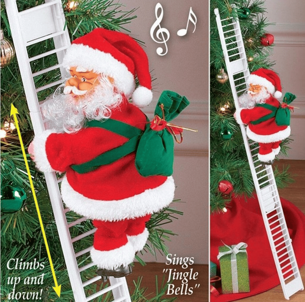 🔥 Start preparing now-Up to 50% OFF 🎄Electric Chimney Climbing Santa Claus Musical Toys