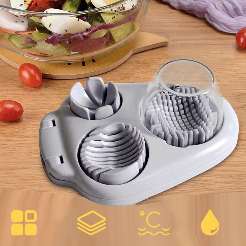 🔥Hot Sale 50% 0FF🔥Multifunctional 3-in-1 Egg Slicer