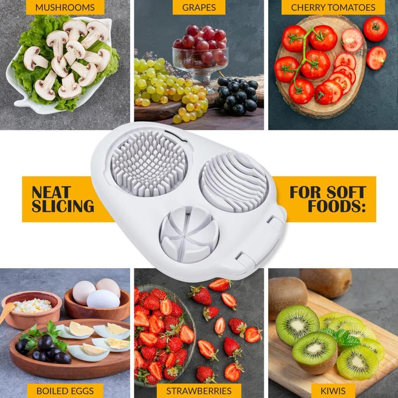 🔥Hot Sale 50% 0FF🔥Multifunctional 3-in-1 Egg Slicer