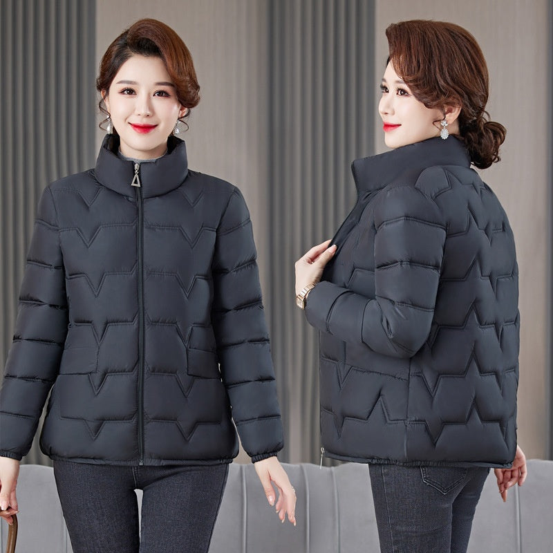 ❄️Offres spéciales d'hiver❄️Doudoune matelassée chaude à col montant pour femme