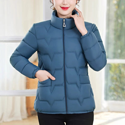 ❄️Offres spéciales d'hiver❄️Doudoune matelassée chaude à col montant pour femme