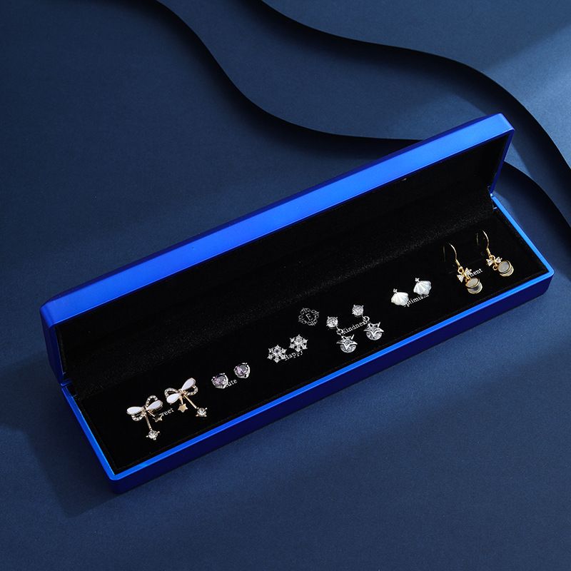 💝The Best Christmas Gift🎁Stylish S925 Silver Zircon One-week Earrings Set (6 Pairs) - Nice Gift