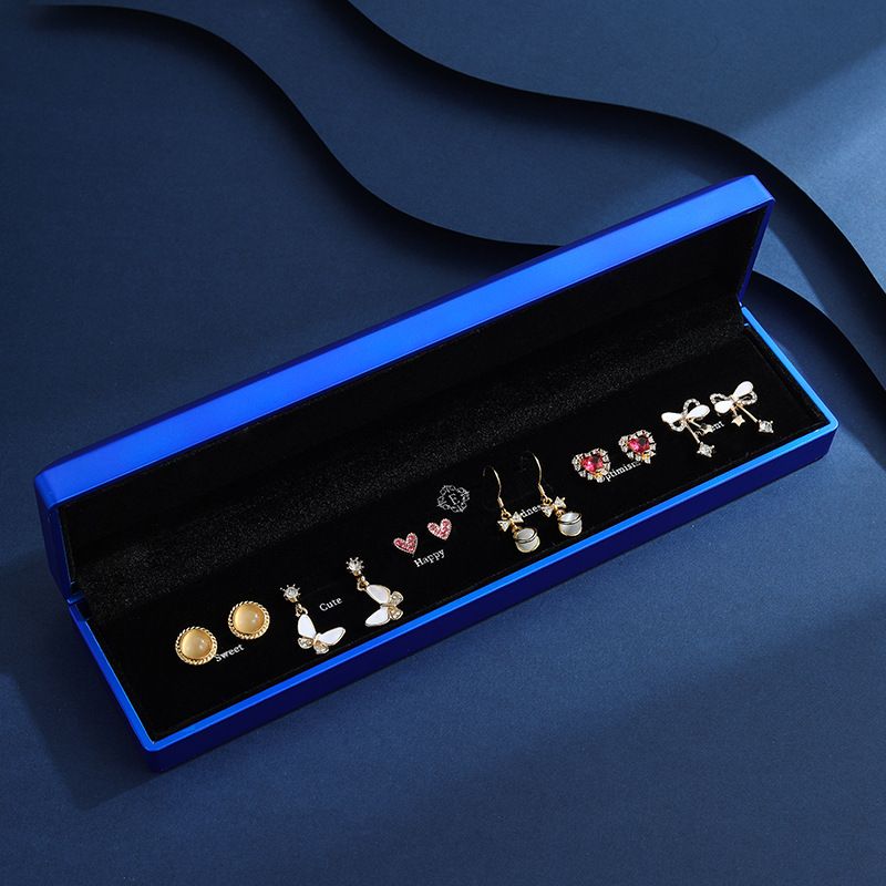 💝The Best Christmas Gift🎁Stylish S925 Silver Zircon One-week Earrings Set (6 Pairs) - Nice Gift