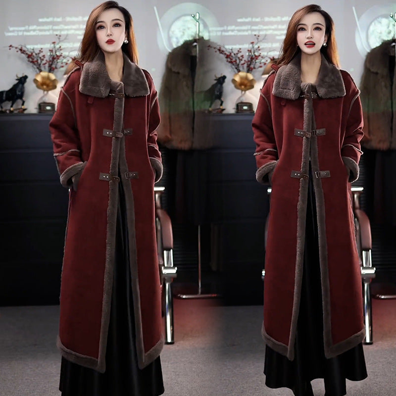 ❄️Offres spéciales d'hiver❄️ Manteau élégant doublé en peluche pour femme