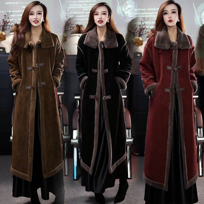 ❄️Offres spéciales d'hiver❄️ Manteau élégant doublé en peluche pour femme