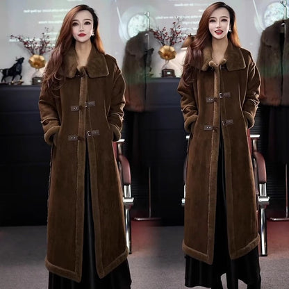 ❄️Offres spéciales d'hiver❄️ Manteau élégant doublé en peluche pour femme