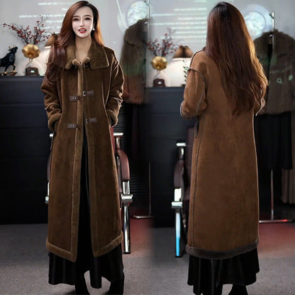 ❄️Offres spéciales d'hiver❄️ Manteau élégant doublé en peluche pour femme
