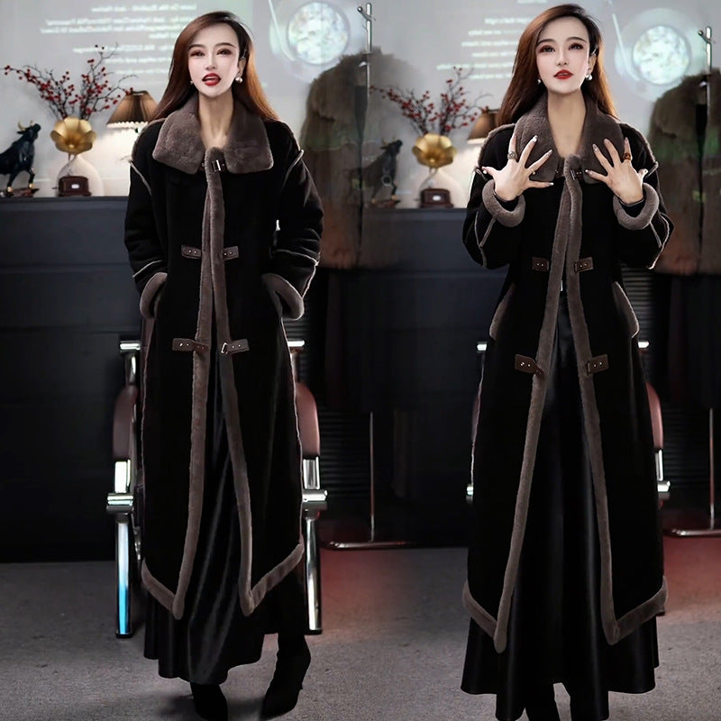 ❄️Offres spéciales d'hiver❄️ Manteau élégant doublé en peluche pour femme