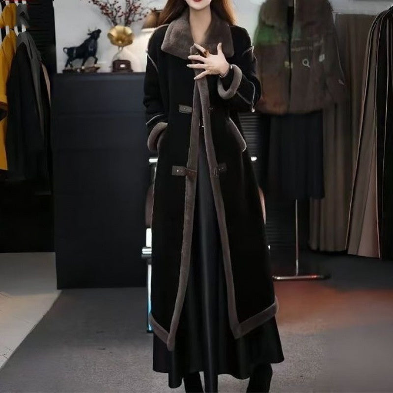 ❄️Offres spéciales d'hiver❄️ Manteau élégant doublé en peluche pour femme