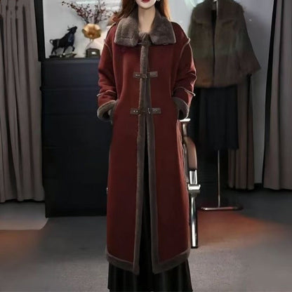 ❄️Offres spéciales d'hiver❄️ Manteau élégant doublé en peluche pour femme