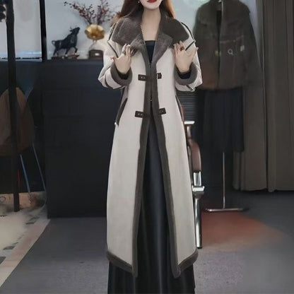 ❄️Offres spéciales d'hiver❄️ Manteau élégant doublé en peluche pour femme