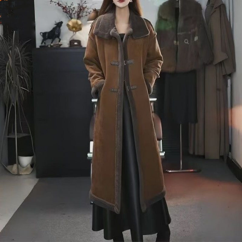 ❄️Offres spéciales d'hiver❄️ Manteau élégant doublé en peluche pour femme