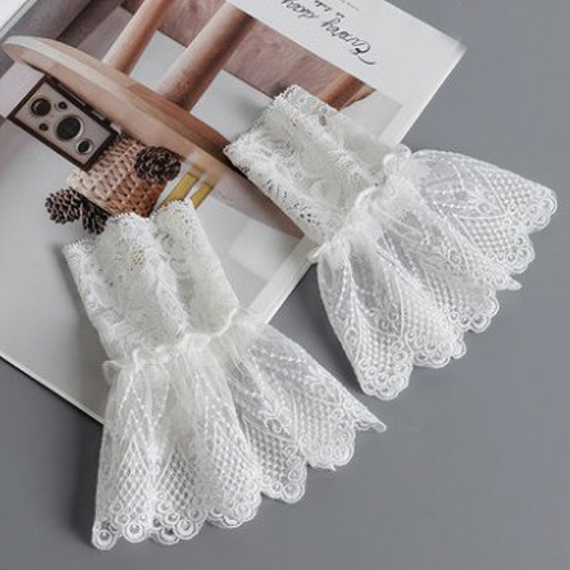 Detachable Elastic Lace Fake Sleeve Cuffs
