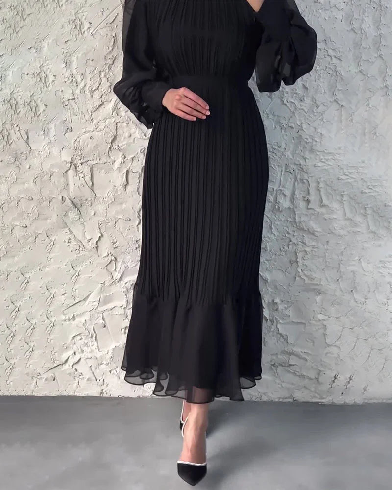 🎅Xmas Sales - 50% OFF🎄Sophisticated long pleated dress