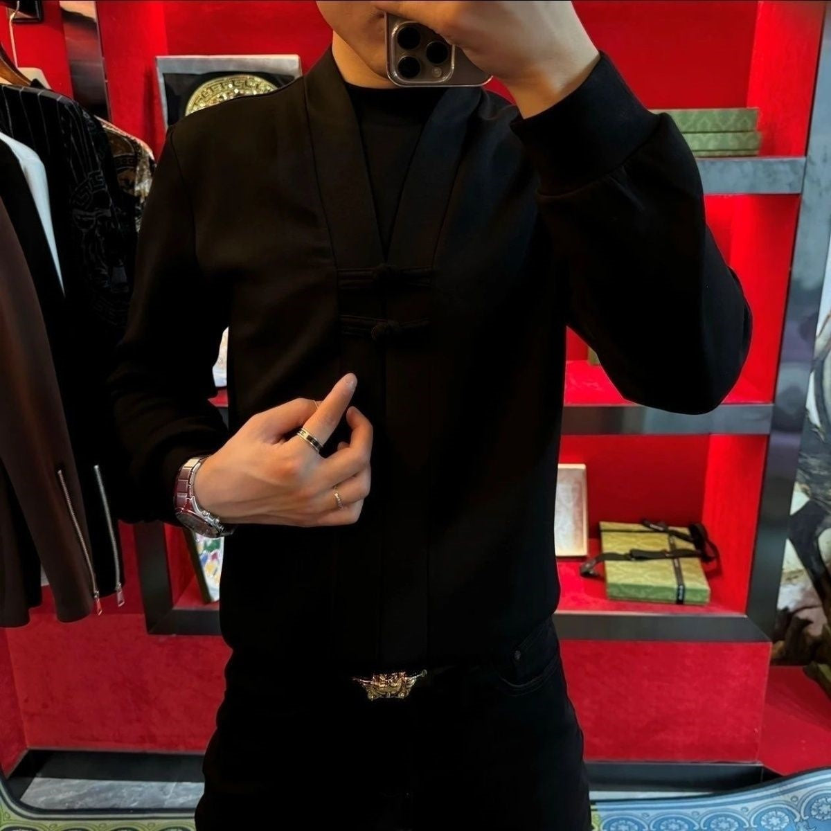 🔥2025 HOT SALE🔥 Men's Faux Two Piece Long Sleeve Top