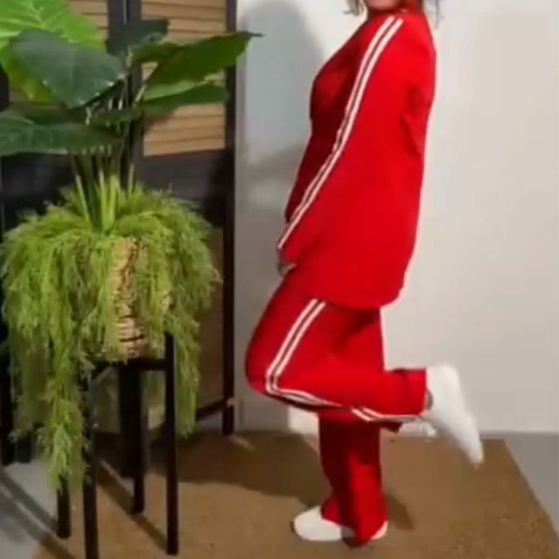 Women's Fashion Jacket & Pants Two Piece Set