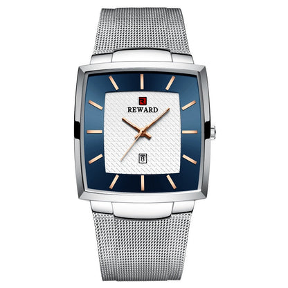 Men’s Ultra-thin Square Mesh Belt Quartz Watch
