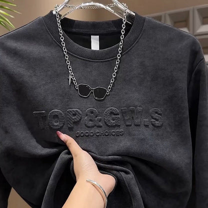 Premium Men's Casual Crewneck Sweatshirt🎁FREE Unisex Punk Necklace