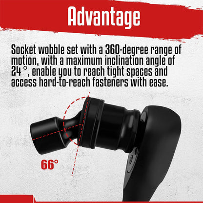 15pcs 3/8" Shallow Impact Universal Joint Socket Set