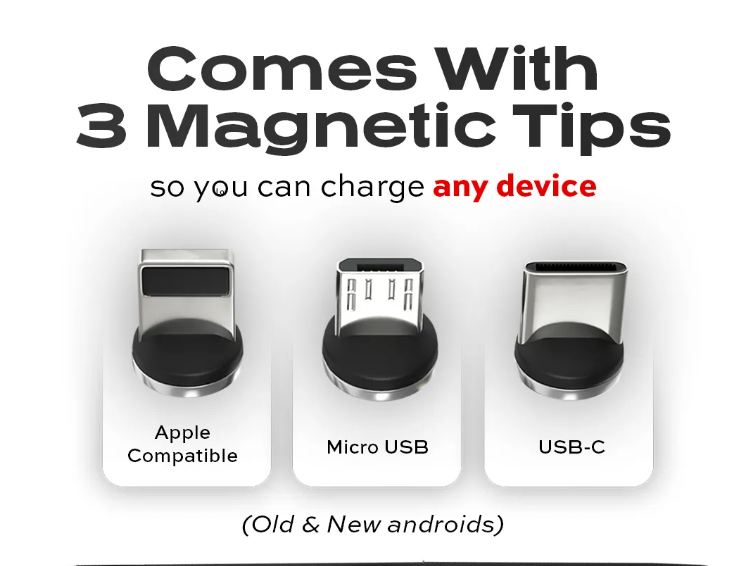 3-in-1 plug mini portable magnetic power bank