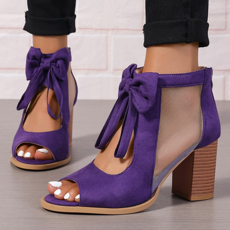 ✨Limited Sale 50% OFF✨Women’s Bow Open-Toe Chunky Heel Sandals