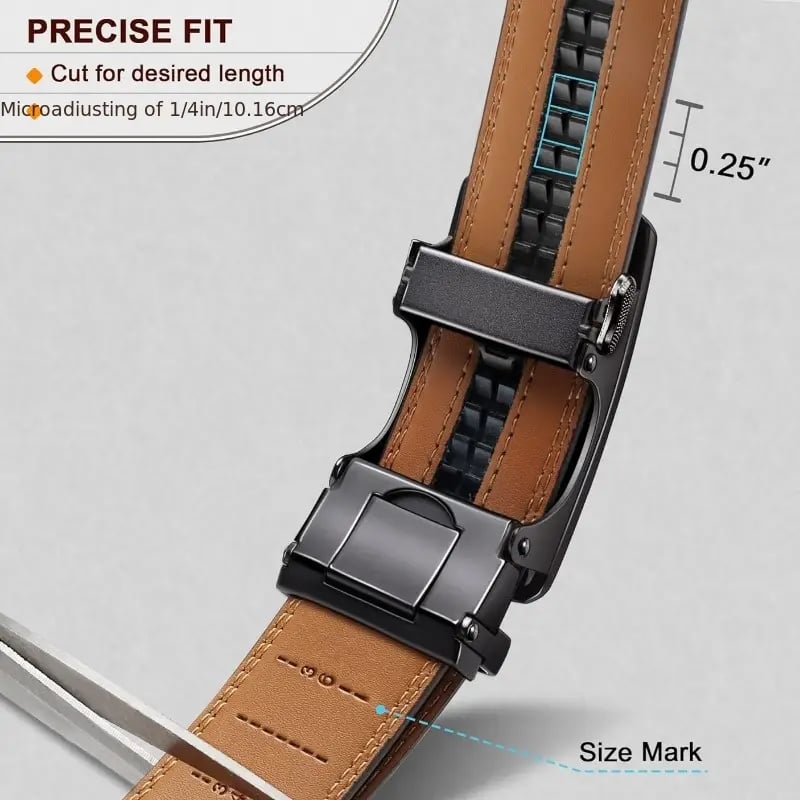 ✨️Best for Father's Day🎁 Leather Ratchet Belt With Adjustable Buckle💼