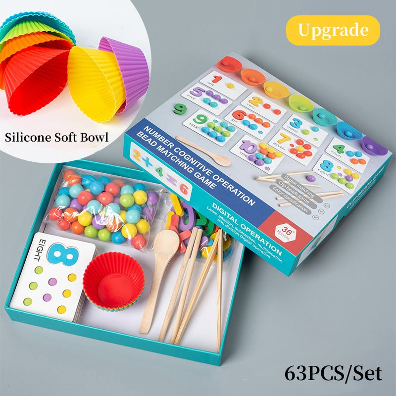 🏅Montessori Clip Bead Math Toy Set