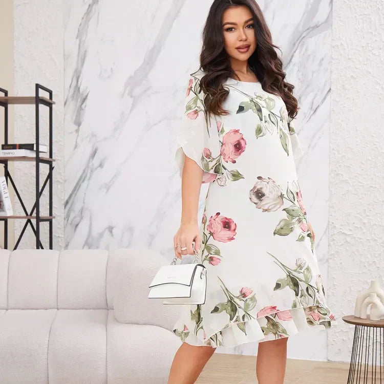 ⏳ Limited time 49% off! 💥Blush Petal Flow Chiffon Dress